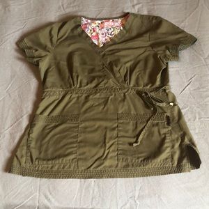 Koi by Kathy Peterson Scrub Top